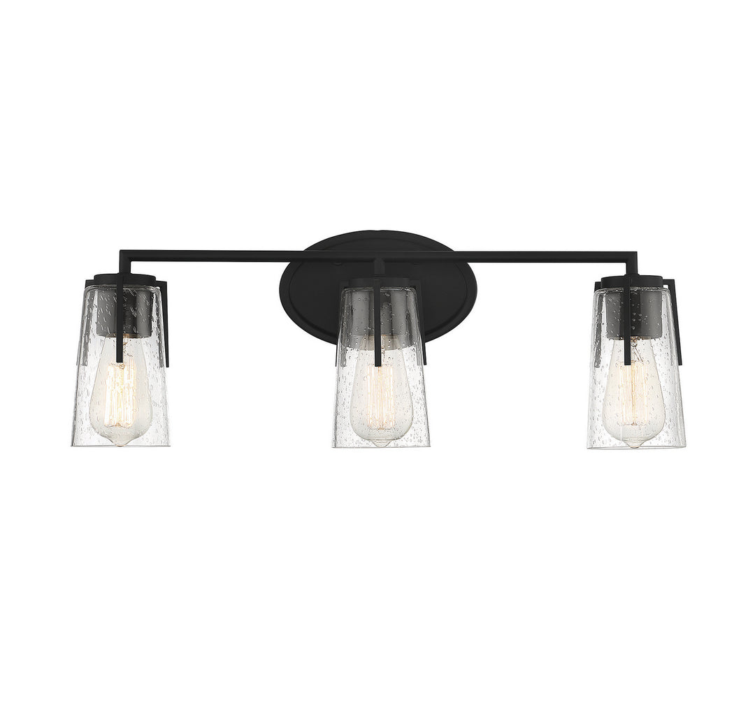 Savoy House Sacremento 8-7045-3-BK Bath Vanity Light 24 in. wide - Black