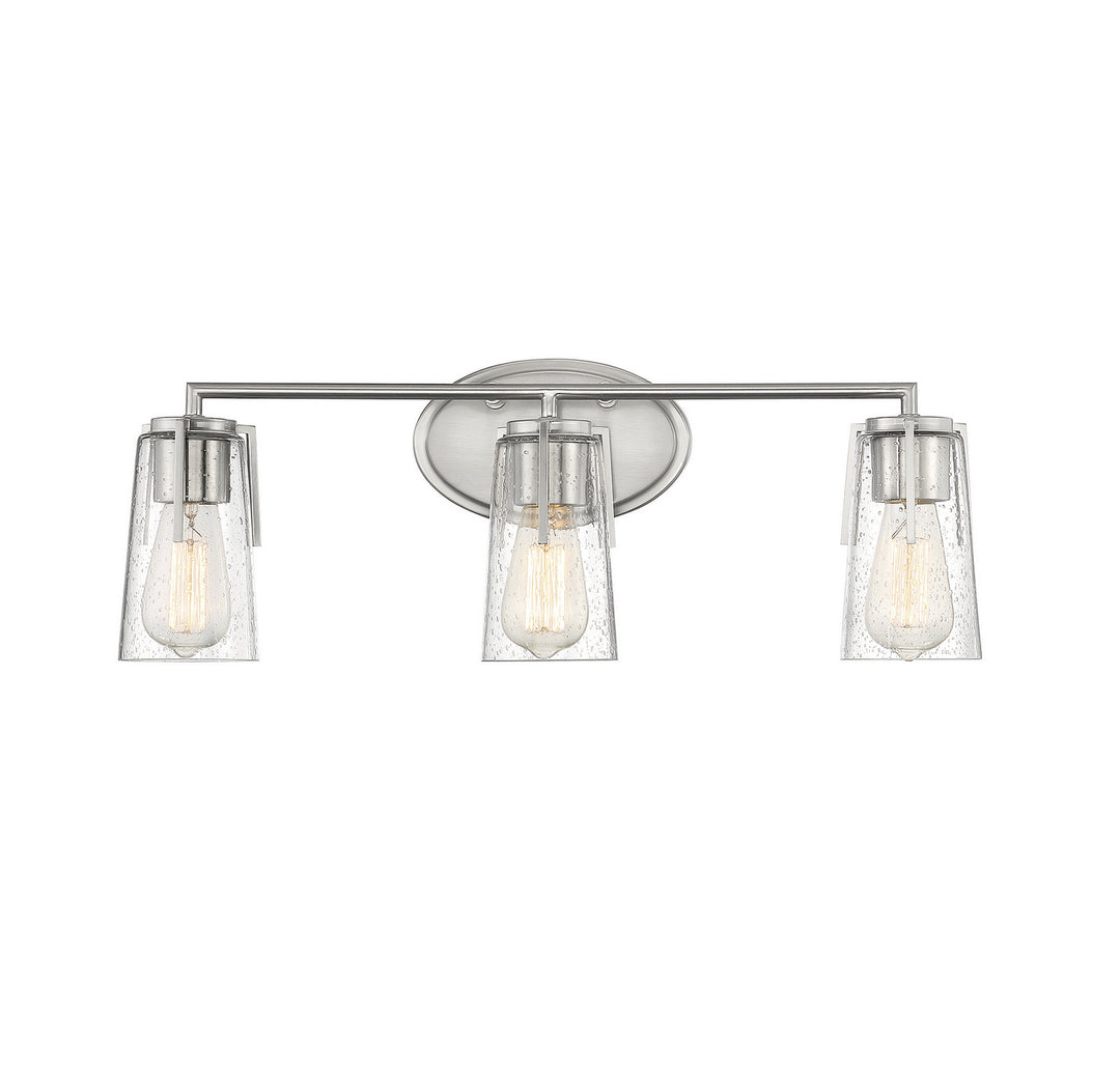 Savoy House Sacremento 8-7045-3-SN Bath Vanity Light 24 in. wide - Satin Nickel