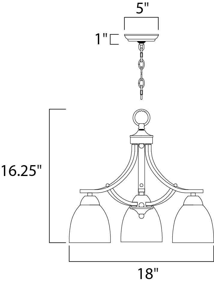 Maxim Axis 11223FTSN Chandelier Light - Satin Nickel