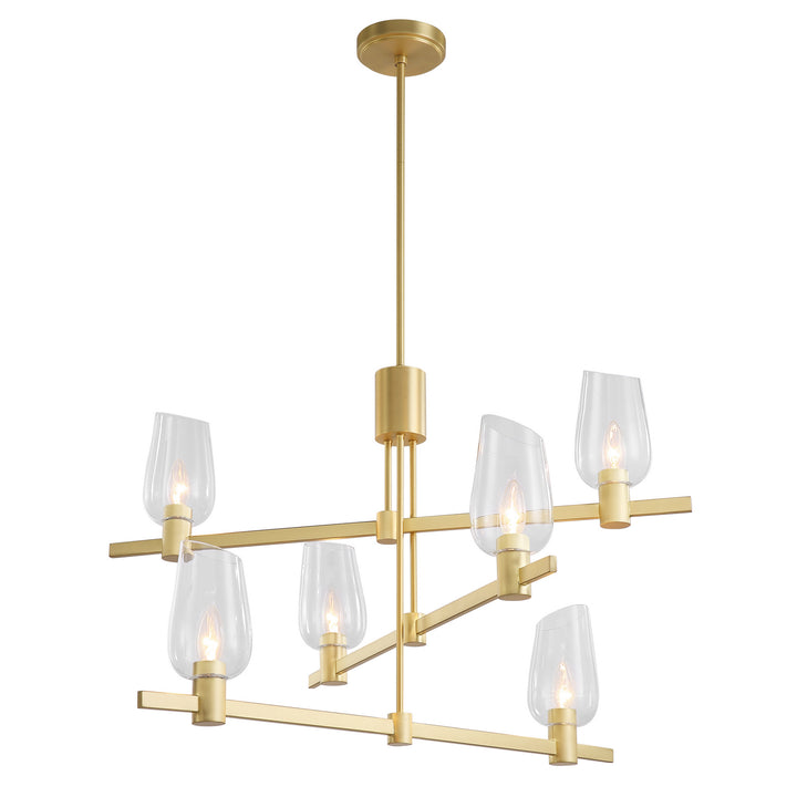 Kanova & Co. Calabria KCH0104L-6NB Chandelier Light - Louise Brass