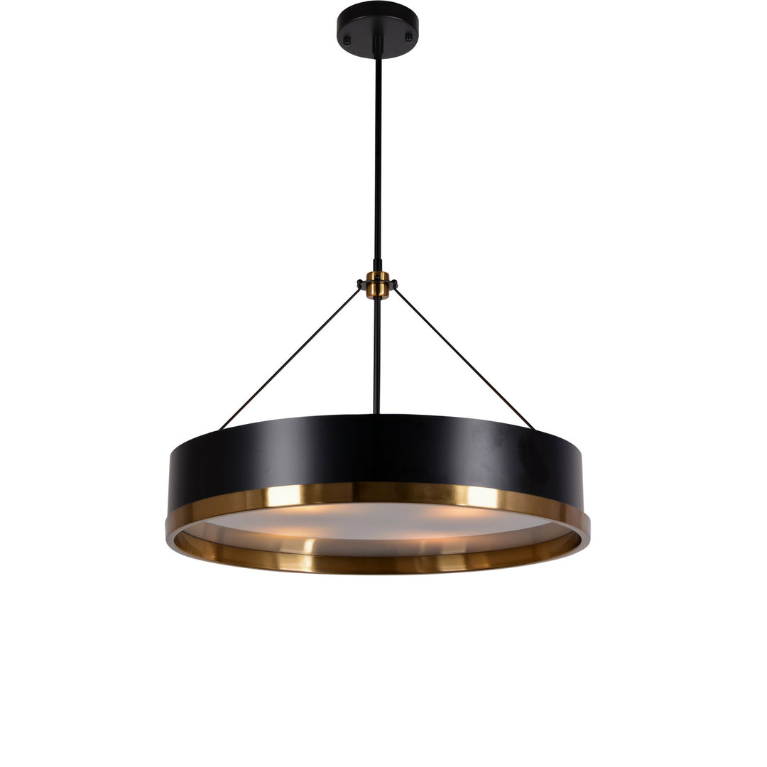 Kanova & Co. Pedesina KCH0127-4 Pendant Light - Matte Black & Warm Brass