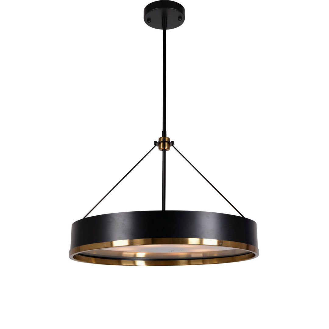 Kanova & Co. Pedesina KCH0127-6 Pendant Light - Matte Black & Warm Brass