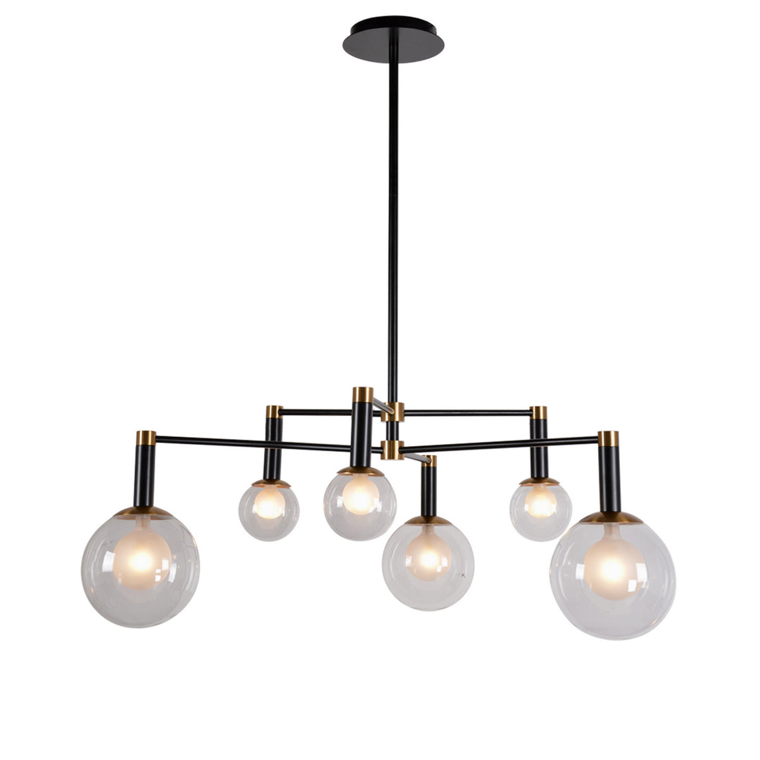 Kanova & Co. Cordova KCH0131-6 Chandelier Light - Matte Black & Warm Brass