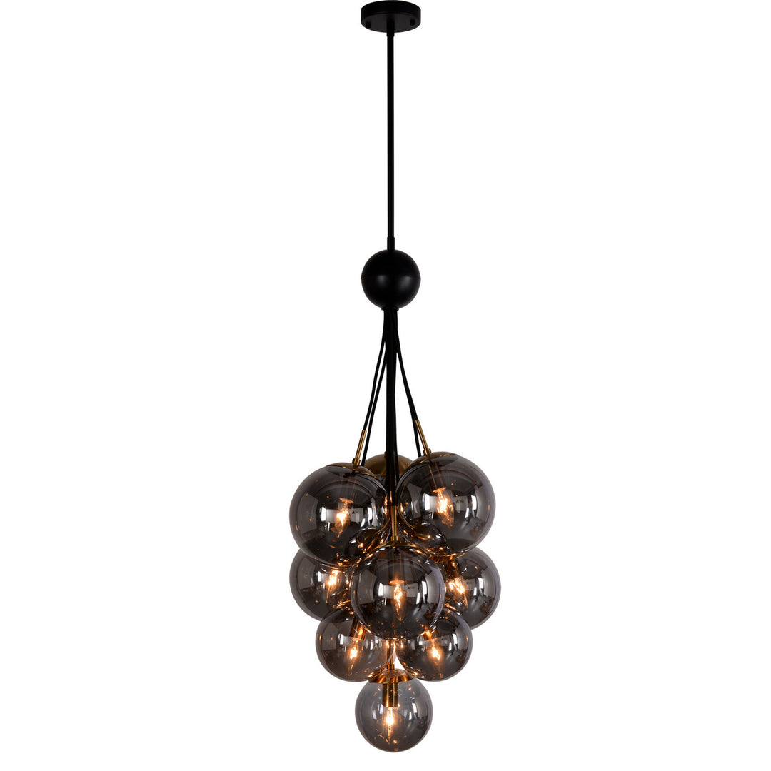 Kanova & Co. Farnese KCH0134-10 Pendant Light - Matte Black & Warm Brass