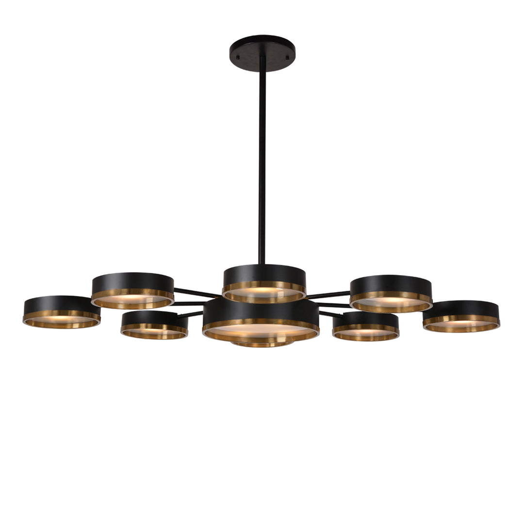 Kanova & Co. Gonzaga KCH0135-12 Chandelier Light - Matte Black & Warm Brass