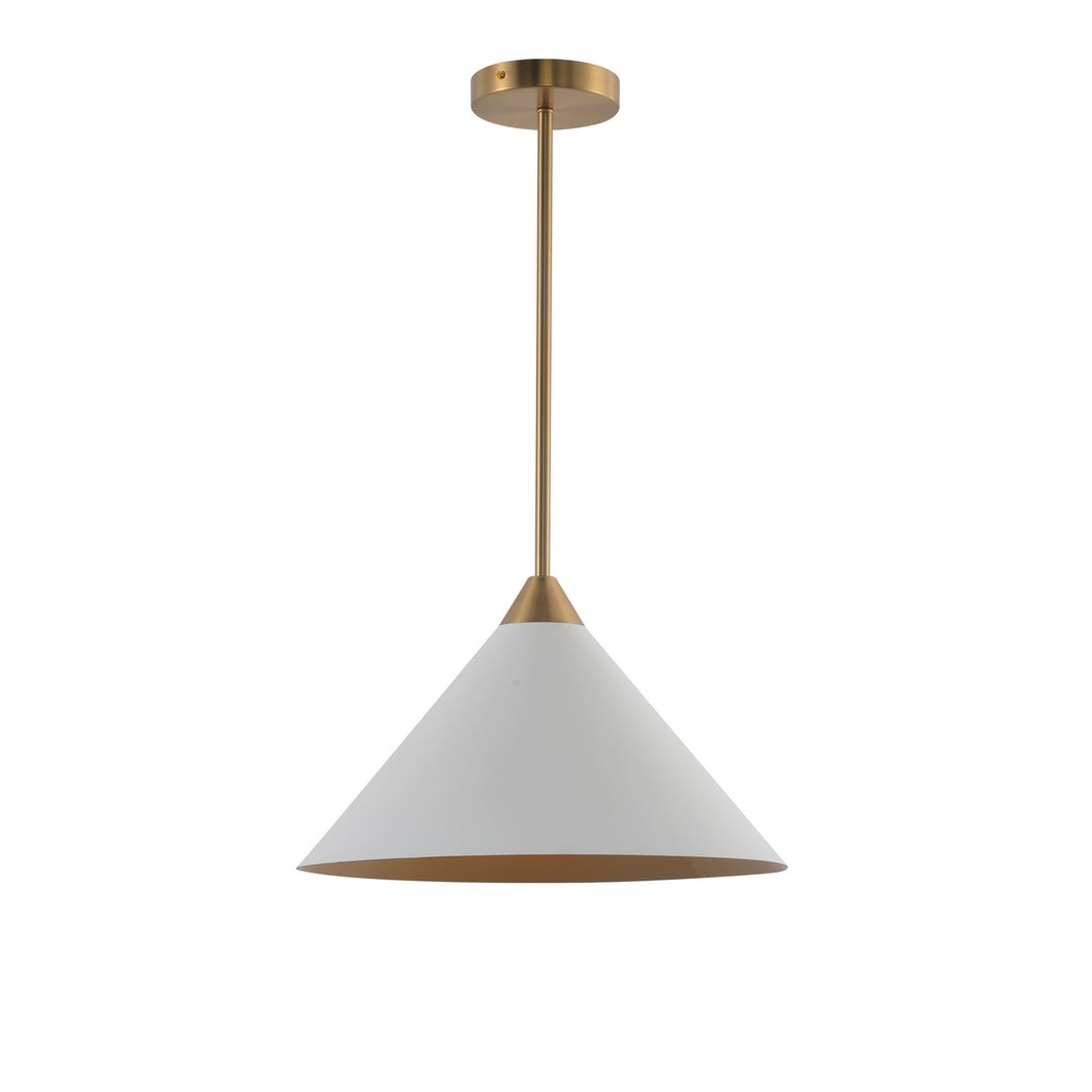 Kanova & Co. Paris KPN0124-1MW Pendant Light - Beaufort brass & matte white