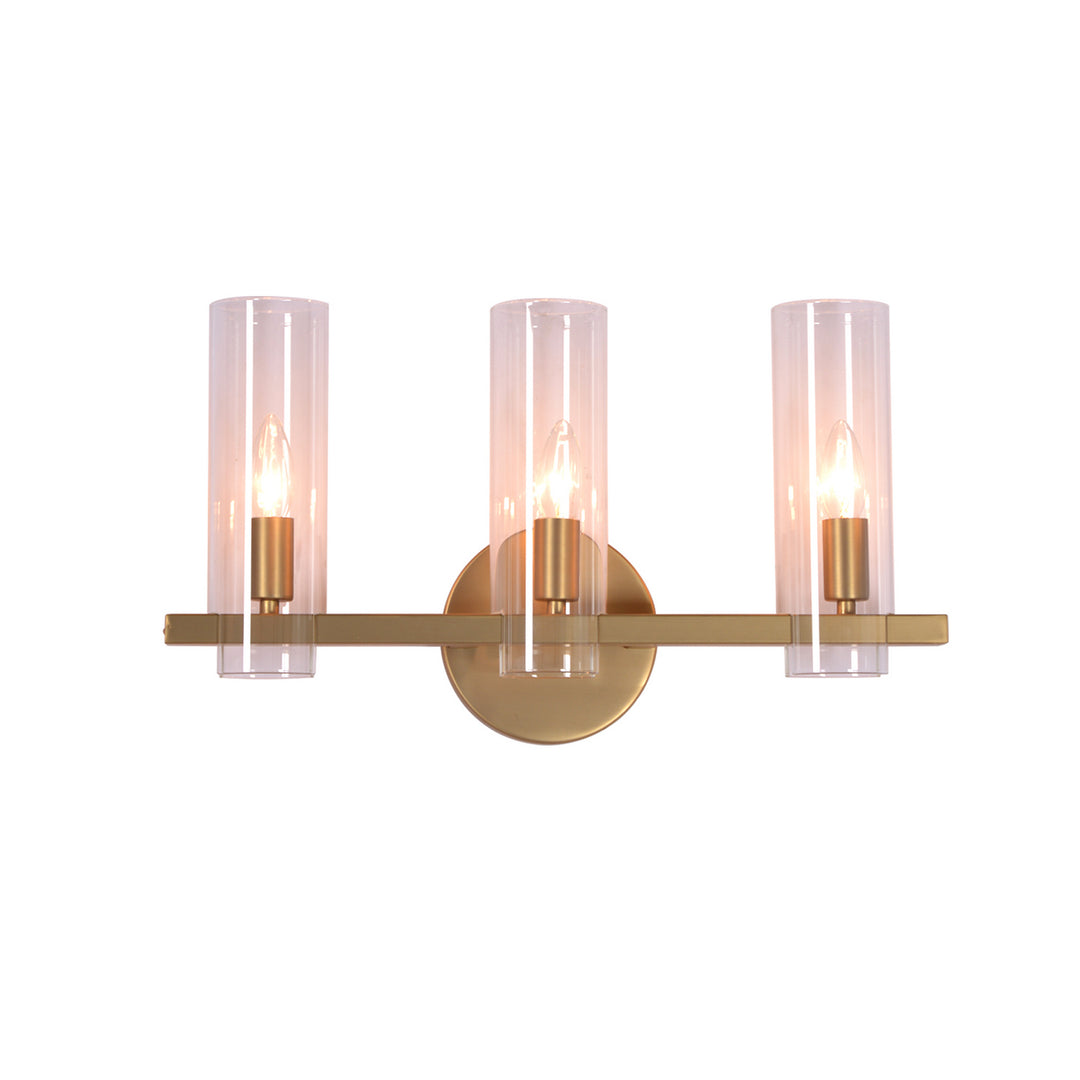 Kanova & Co. Colonna KWS0133-3MBR Bath Vanity Light 20 in. wide - Warm Brass