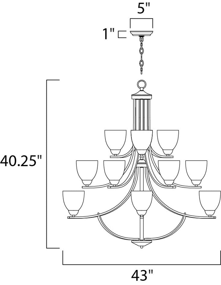 Maxim Axis 11228FTSN Chandelier Light - Satin Nickel
