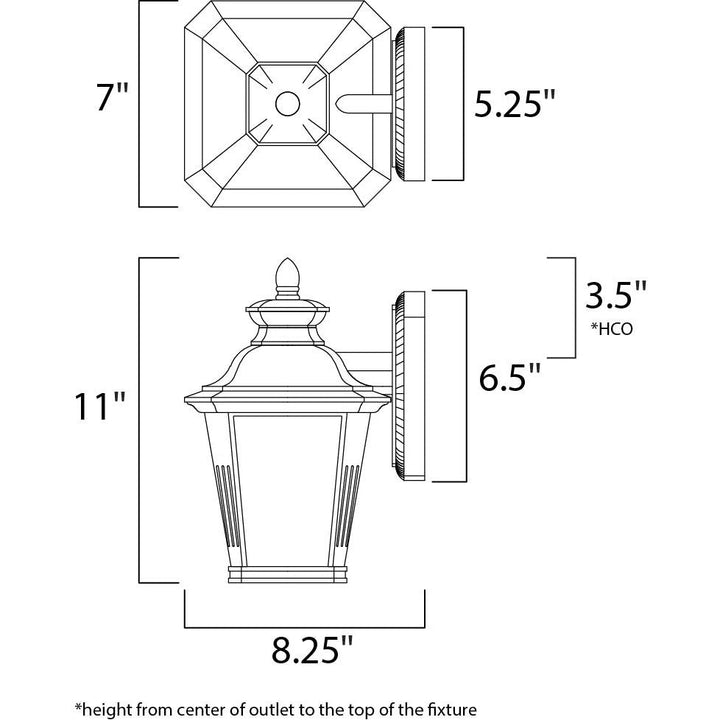 Maxim Lighting 1123FSBZ  Knoxville Outdoor Bronze