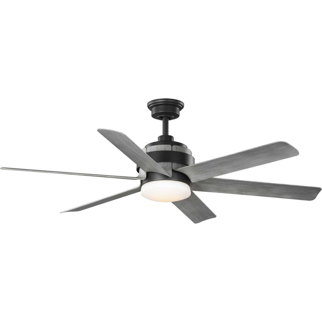 Progress Kaysville P250003-143-30 Ceiling Fan - Graphite, Grey Weathered Wood/