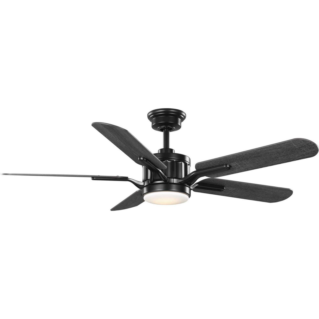 Progress Claret P250007-031-30 Ceiling Fan - Black, Distressed Ebony, Grey Weathered Wood/