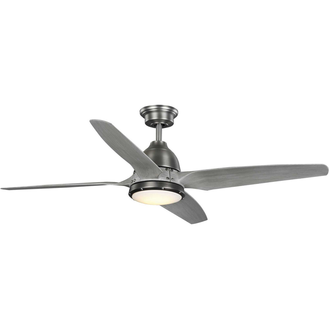 Progress Alleron P250009-081-30 Ceiling Fan - Antique Nickel, Grey Weathered Wood/