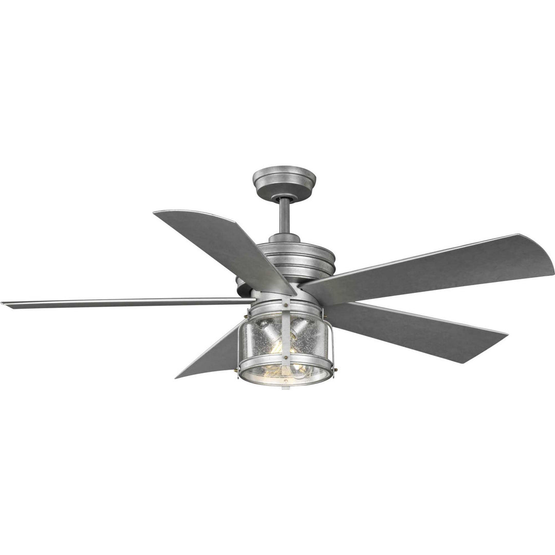 Progress Midvale P250011-141-WB Ceiling Fan - Galvanized Finish, Galvanized Finish/