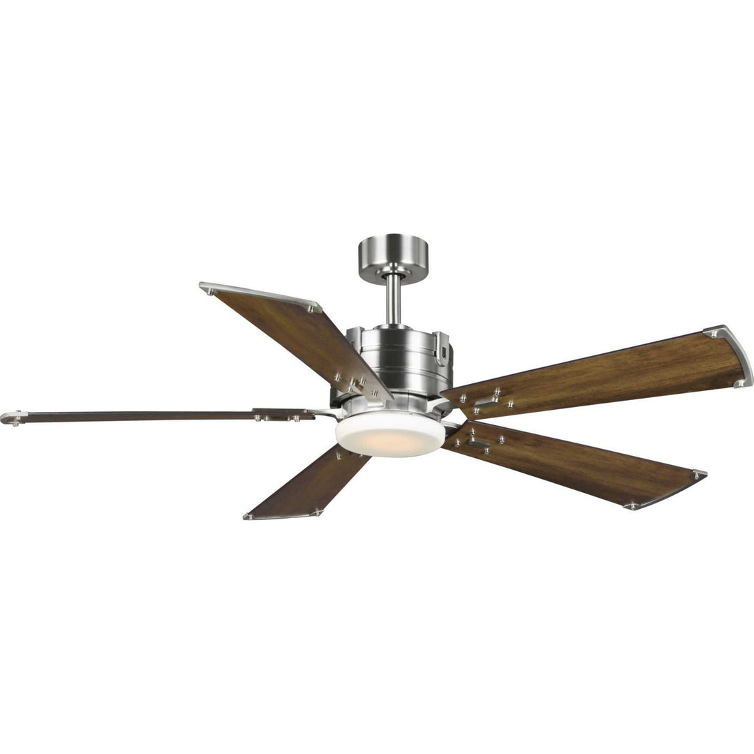 Progress Glenfalls P250021-009-30 Ceiling Fan - Brushed Nickel, Chestnut/