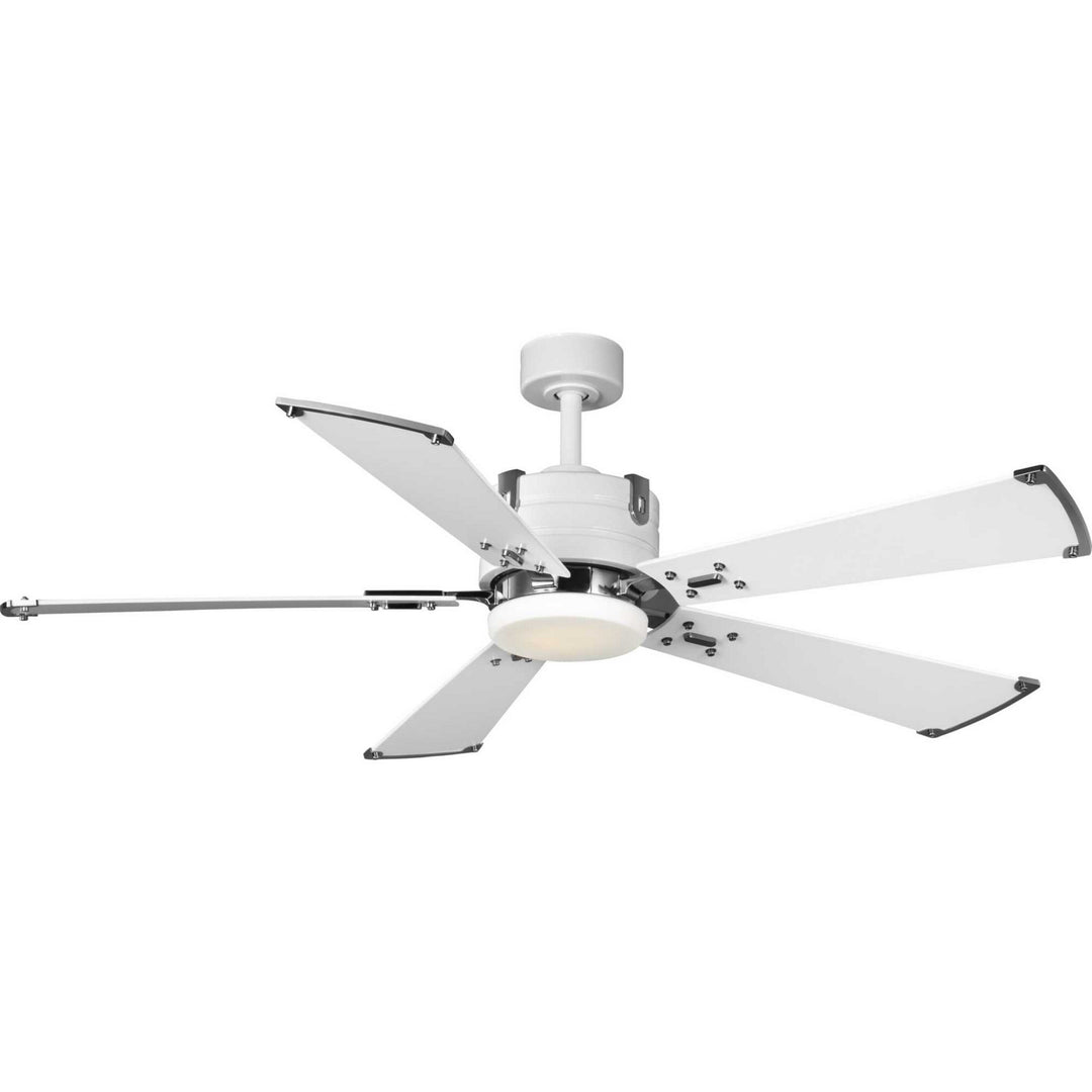 Progress Glenfalls P250021-028-30 Ceiling Fan - Satin White, White/