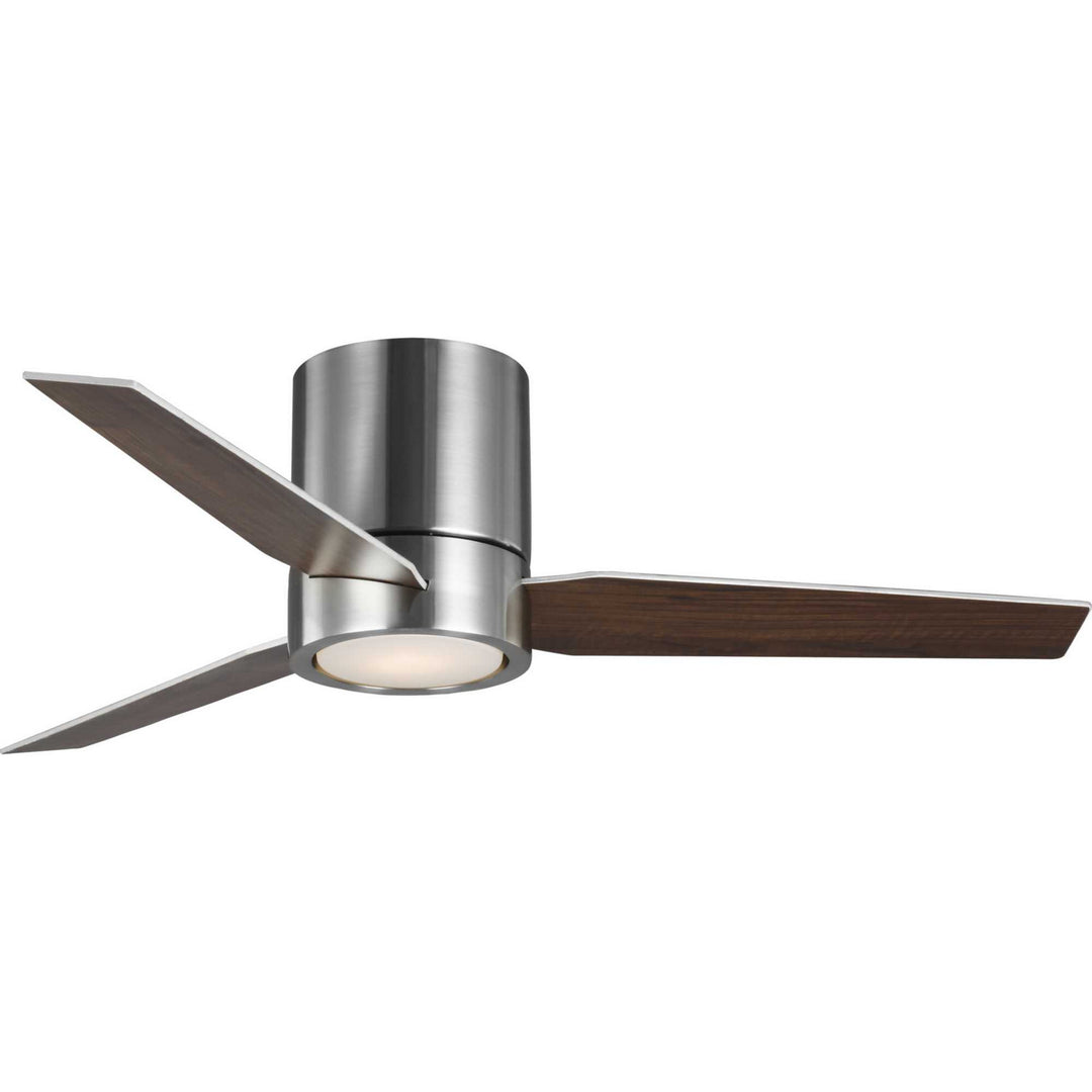 Progress Braden P250058-009-30 Ceiling Fan - Brushed Nickel, American Walnut, Silver/