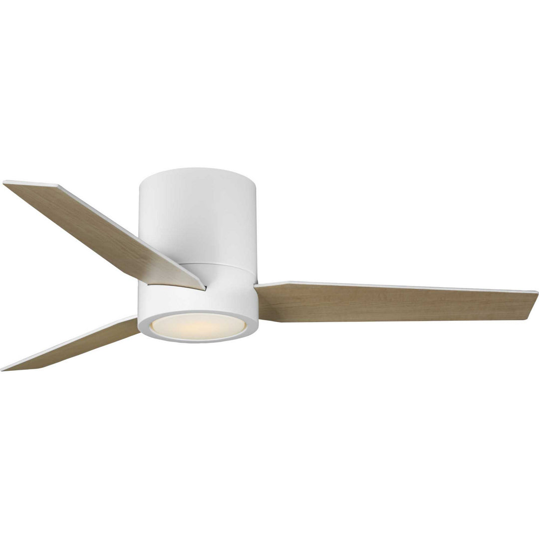 Progress Braden P250058-028-30 Ceiling Fan - Satin White, White, Natural Cherry/