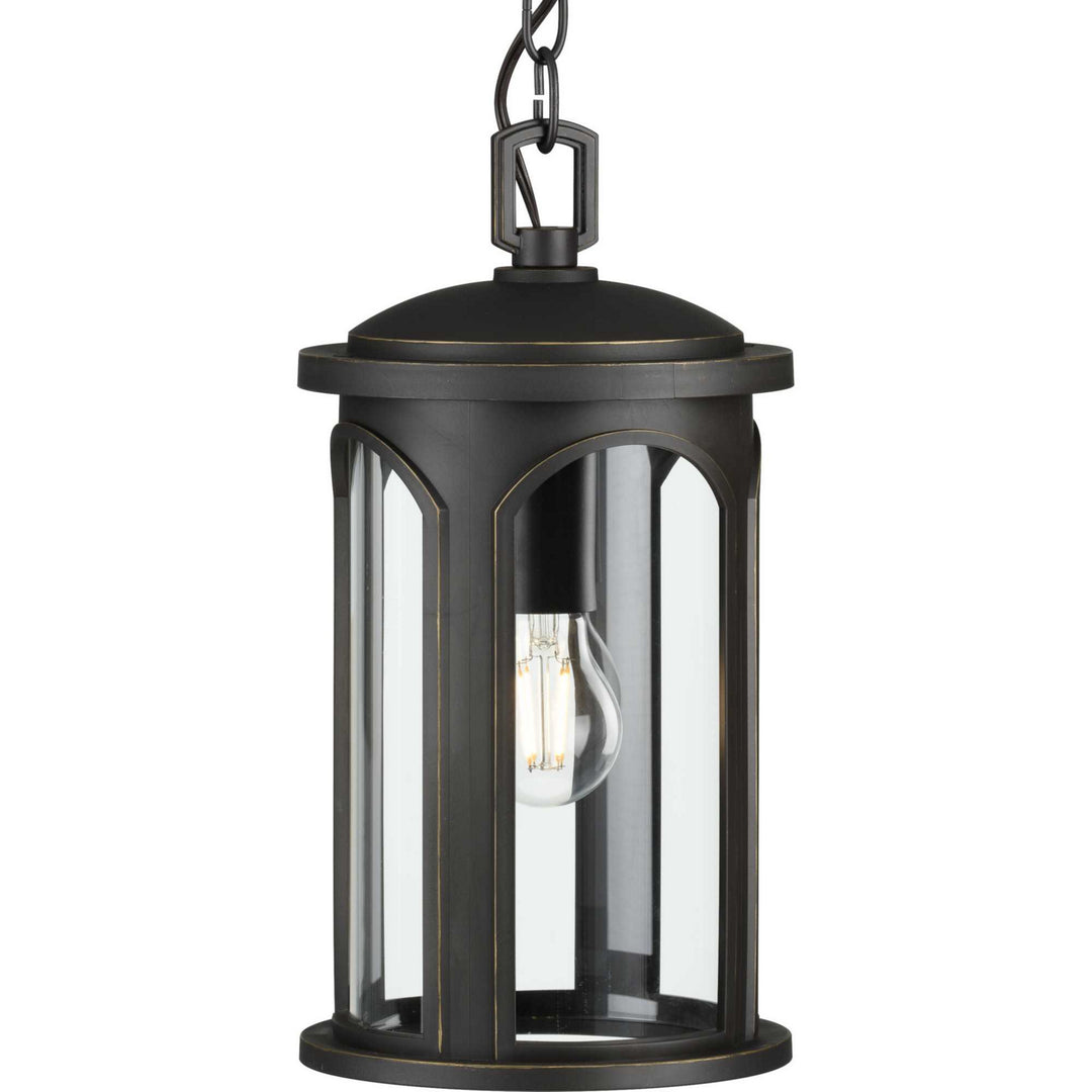 Progress Lighting P550050-020 Gables One Light Hanging Lantern Outdoor Bronze / Dark