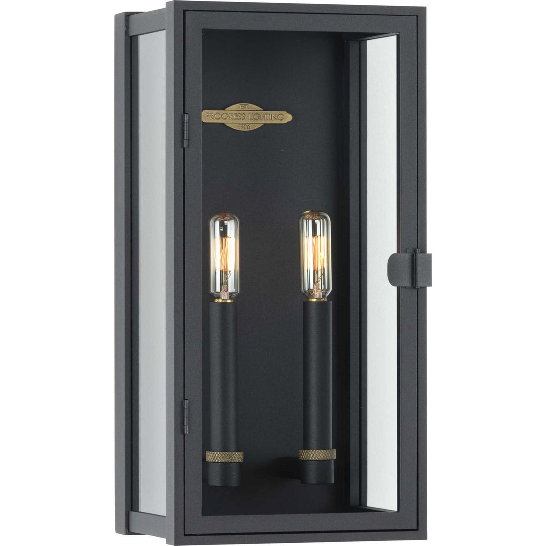 Progress Lighting P560268-031 Stature Two Light Wall Lantern Outdoor Black