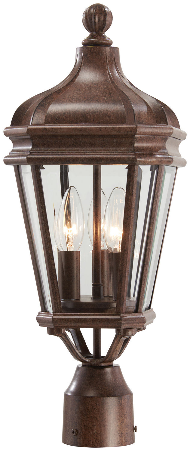 Minka-Lavery Lighting 8695-61 Harrison Three Light Post Mount Outdoor Bronze / Dark