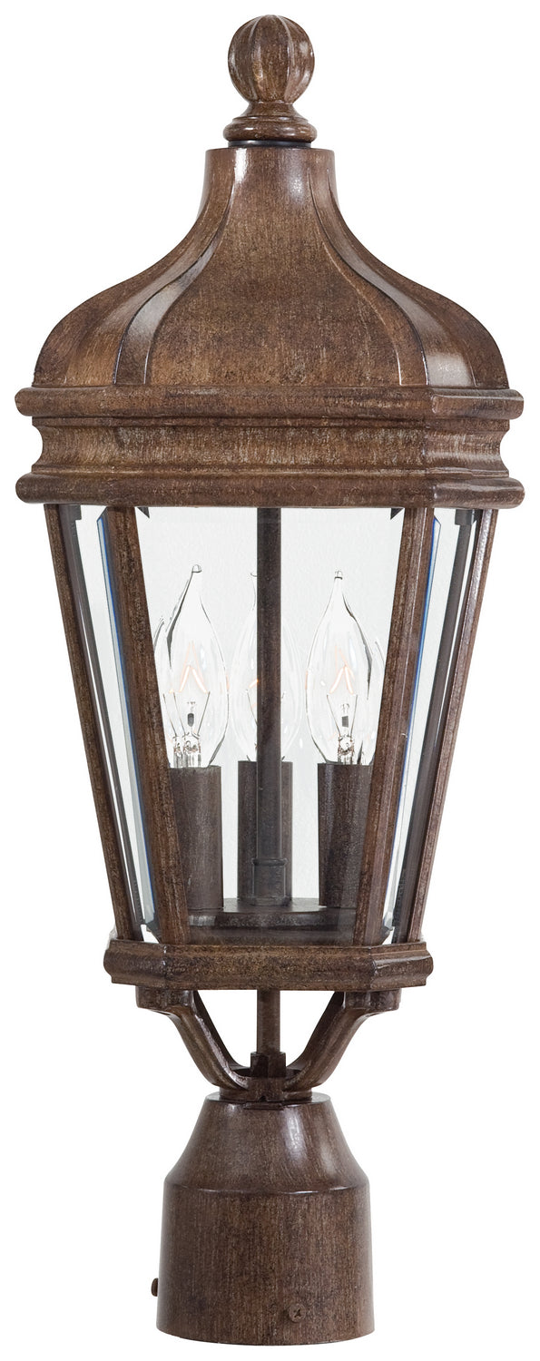 Minka-Lavery Lighting 8695-61 Harrison Three Light Post Mount Outdoor Bronze / Dark