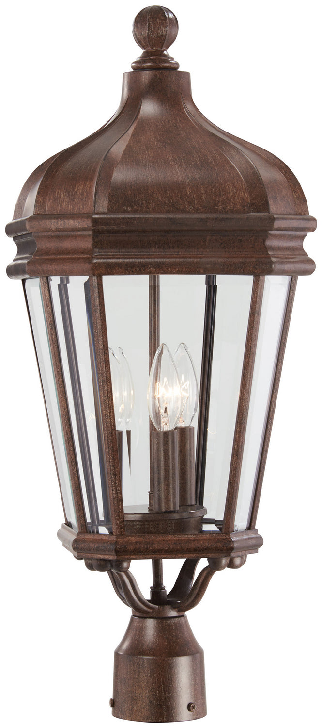 Minka-Lavery Lighting 8696-61 Harrison Three Light Post Mount Outdoor Bronze / Dark