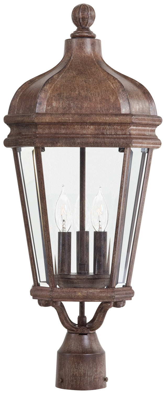 Minka-Lavery Lighting 8696-61 Harrison Three Light Post Mount Outdoor Bronze / Dark