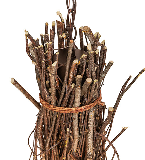 Meyda Tiffany Twigs 112367 Chandelier Light - Natural Wood,Mahogany Bronze