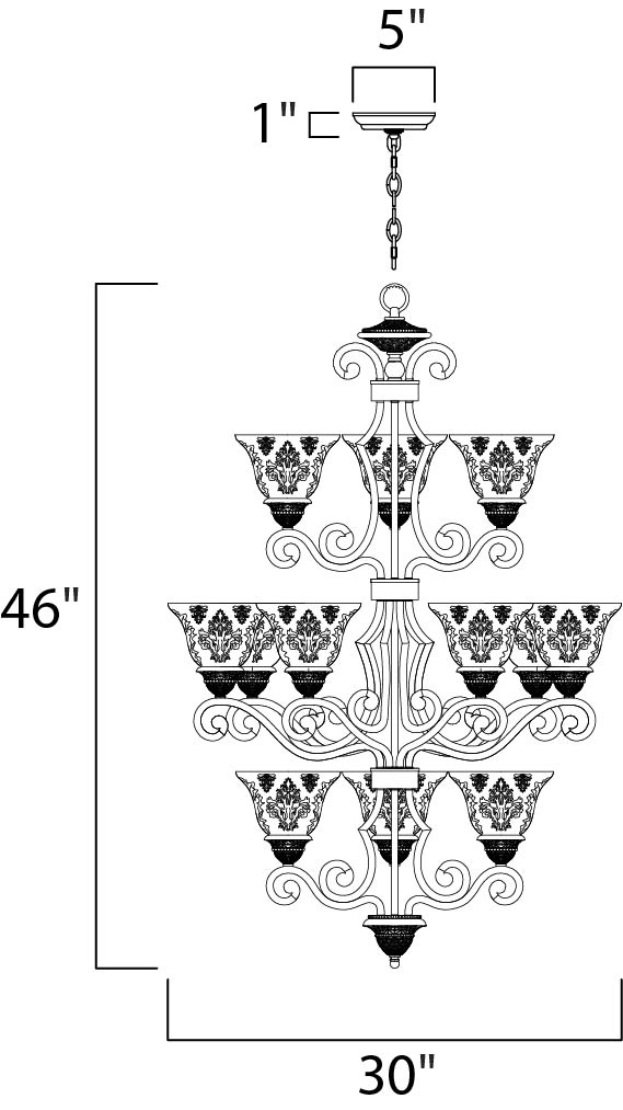 Maxim Symphony 11238SAOI Chandelier Light - Oil Rubbed Bronze