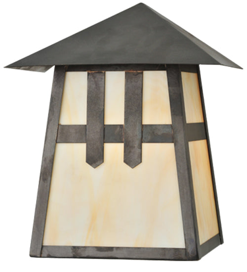 Meyda Tiffany Lighting 112383 Stillwater One Light Wall Sconce Outdoor Bronze / Dark