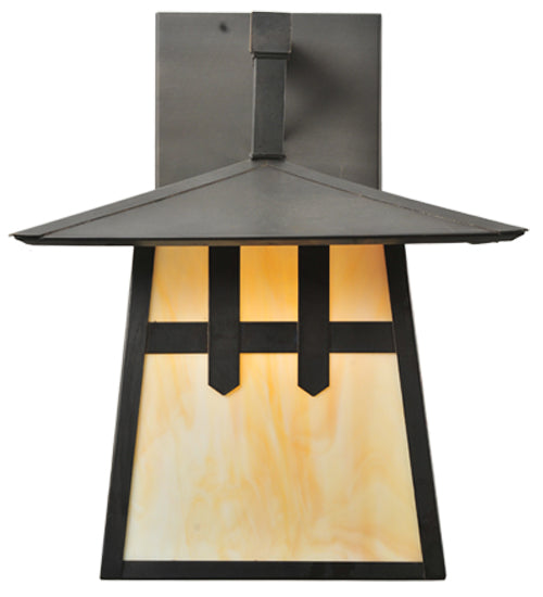 Meyda Tiffany Lighting 112389 Stillwater One Light Wall Sconce Outdoor Bronze / Dark