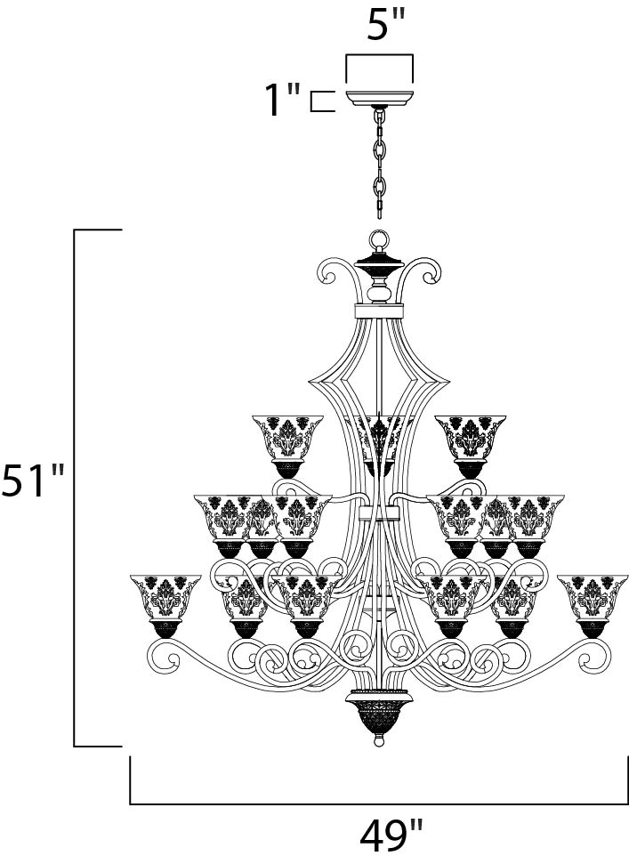 Maxim Symphony 11239SAOI Chandelier Light - Oil Rubbed Bronze