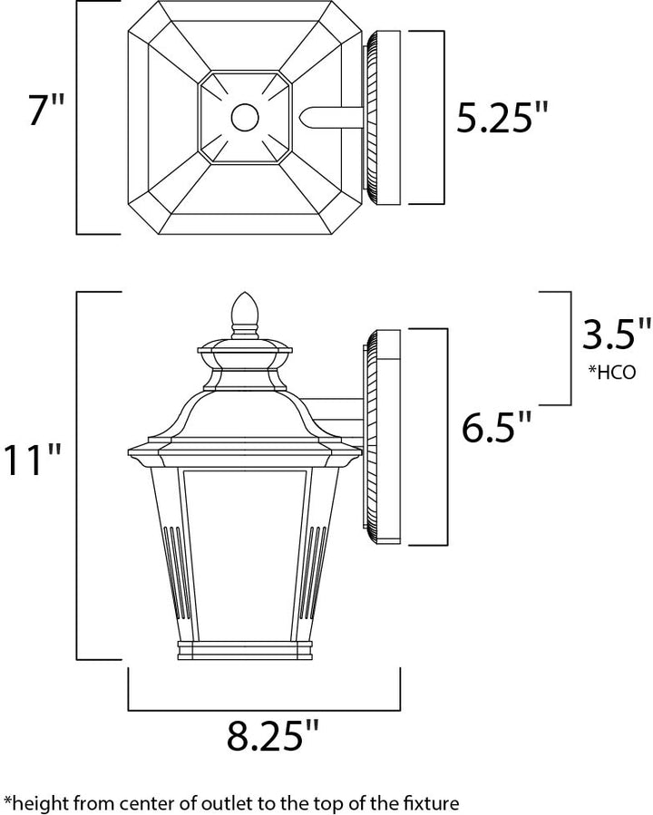 Maxim Lighting 1123FSBZ  Knoxville Outdoor Bronze
