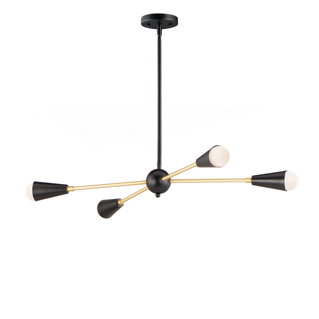 Maxim Lovell 11264BKSBR Chandelier Light - Black / Satin Brass