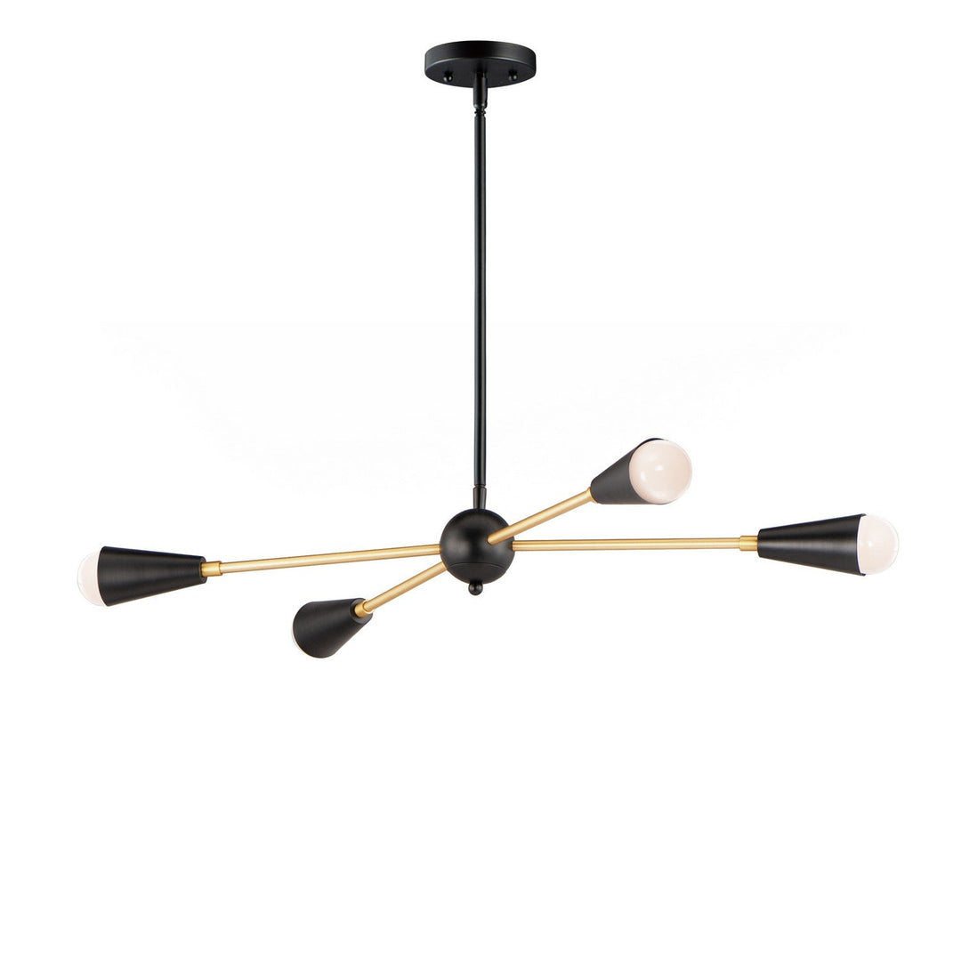 Maxim Lovell 11264BKSBR/BUL Chandelier Light - Black / Satin Brass