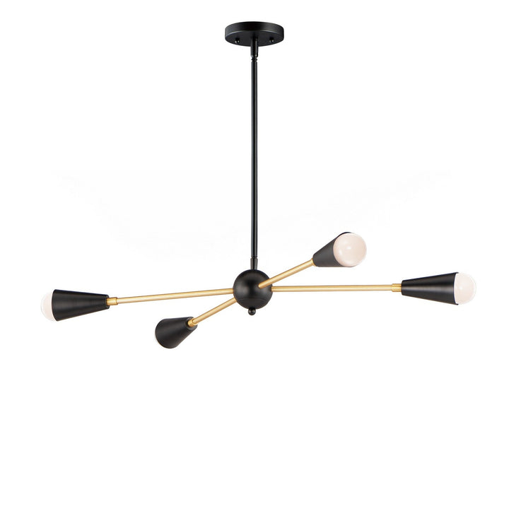 Maxim Lovell 11264BKSBR/BUL Chandelier Light - Black / Satin Brass