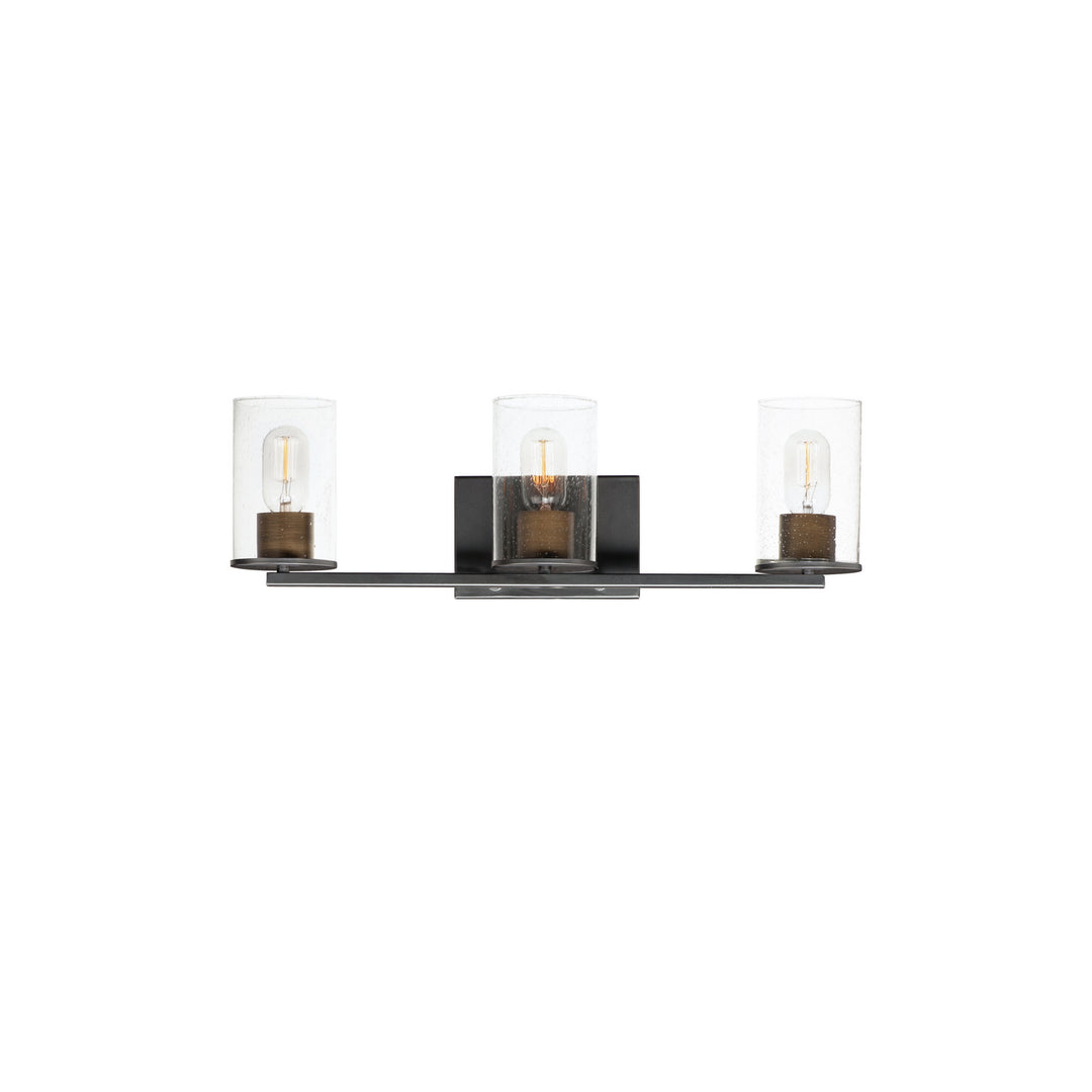Maxim Sleek 11843CDABBK Bath Vanity Light 24 in. wide - Antique Brass / Black