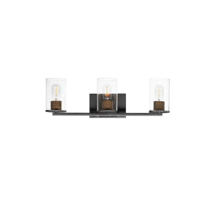 Maxim Sleek 11843CDABBK Bath Vanity Light 24 in. wide - Antique Brass / Black
