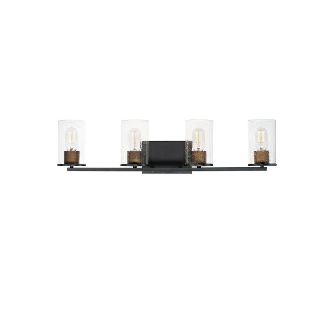 Maxim Sleek 11844CDABBK Bath Vanity Light 31 in. wide - Antique Brass / Black