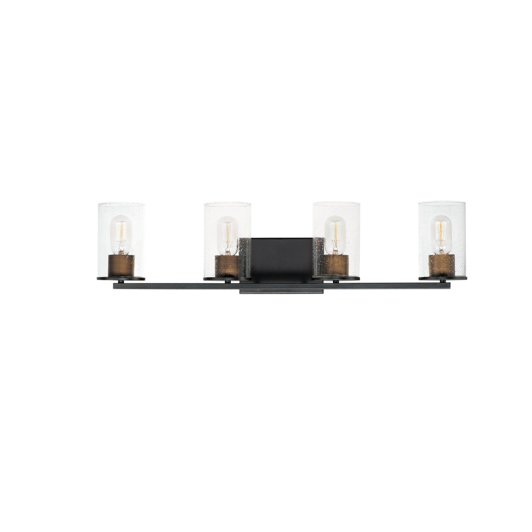 Maxim Sleek 11844CDABBK Bath Vanity Light 31 in. wide - Antique Brass / Black