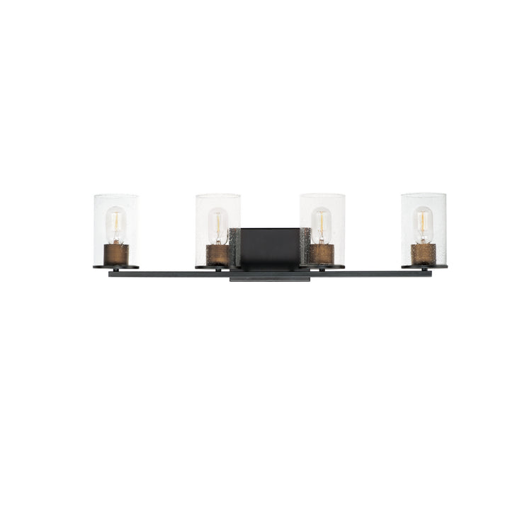 Maxim Sleek 11844CDABBK Bath Vanity Light 31 in. wide - Antique Brass / Black