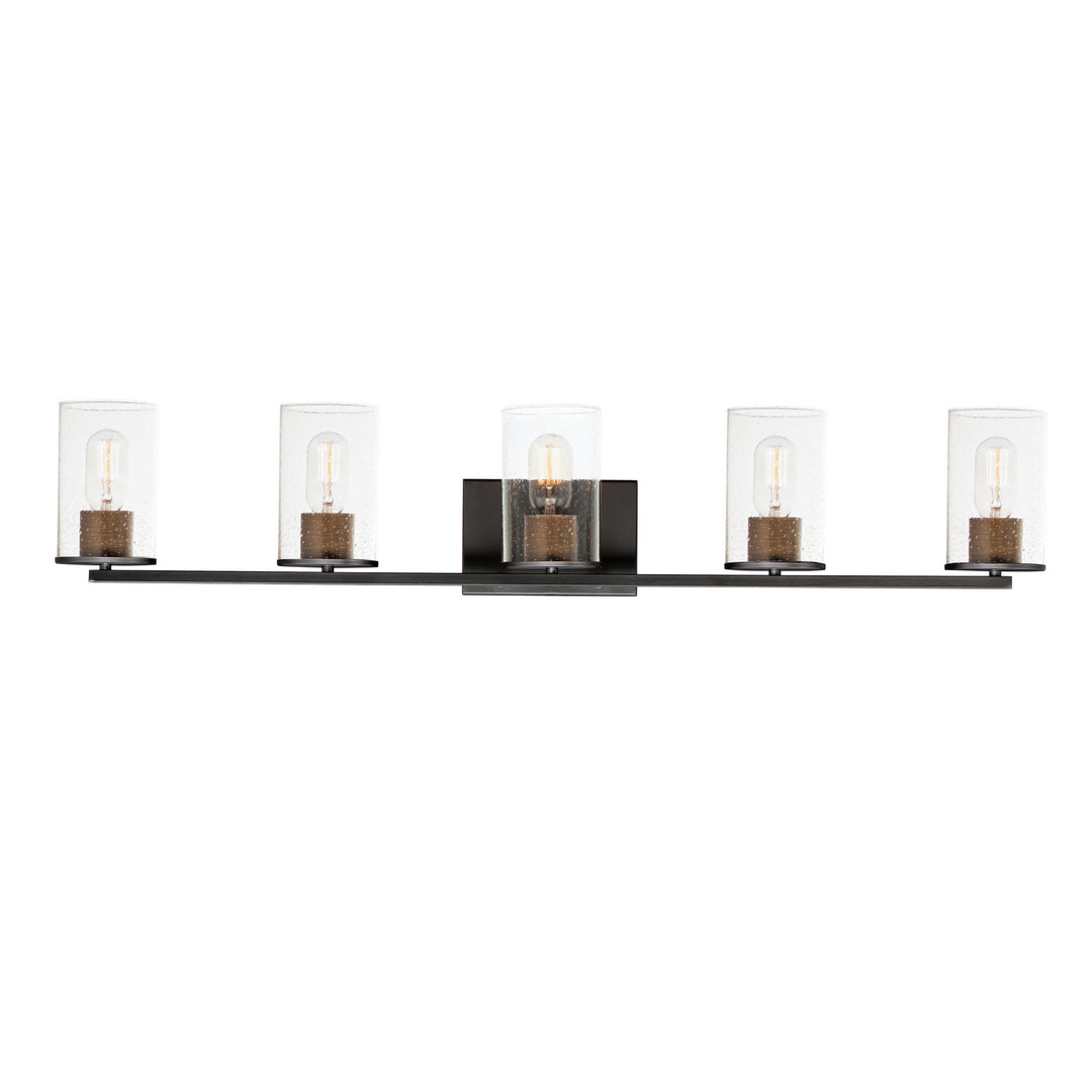 Maxim Sleek 11845CDABBK Bath Vanity Light 40 in. wide - Antique Brass / Black