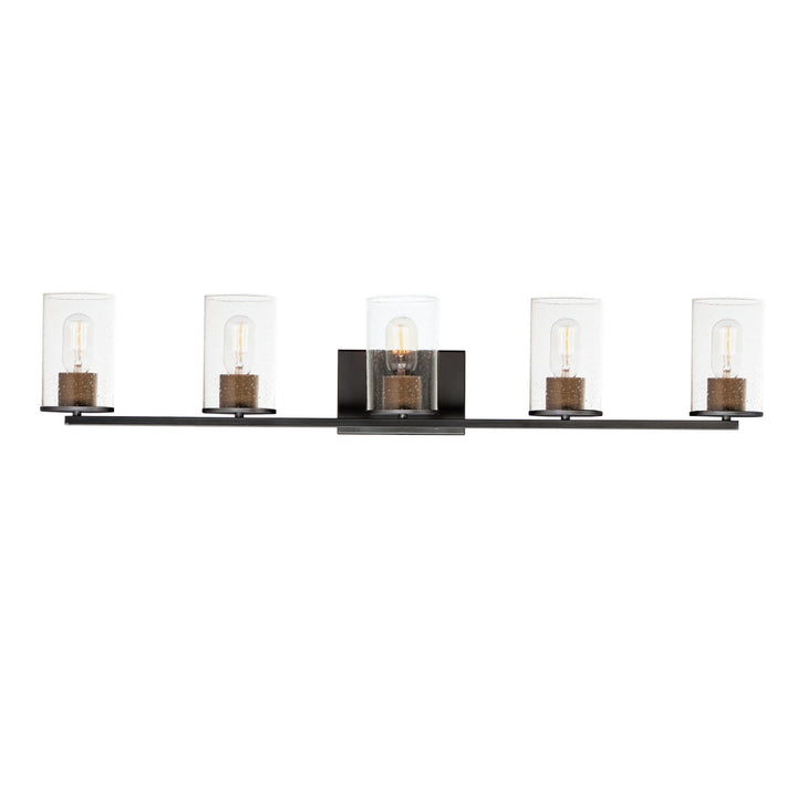 Maxim Sleek 11845CDABBK Bath Vanity Light 40 in. wide - Antique Brass / Black