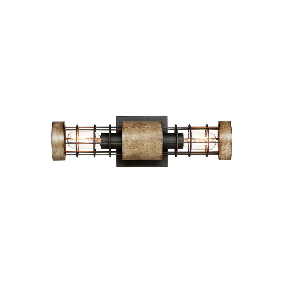 Maxim Homestead 12512DWBK Wall Sconce Light - Driftwood / Black