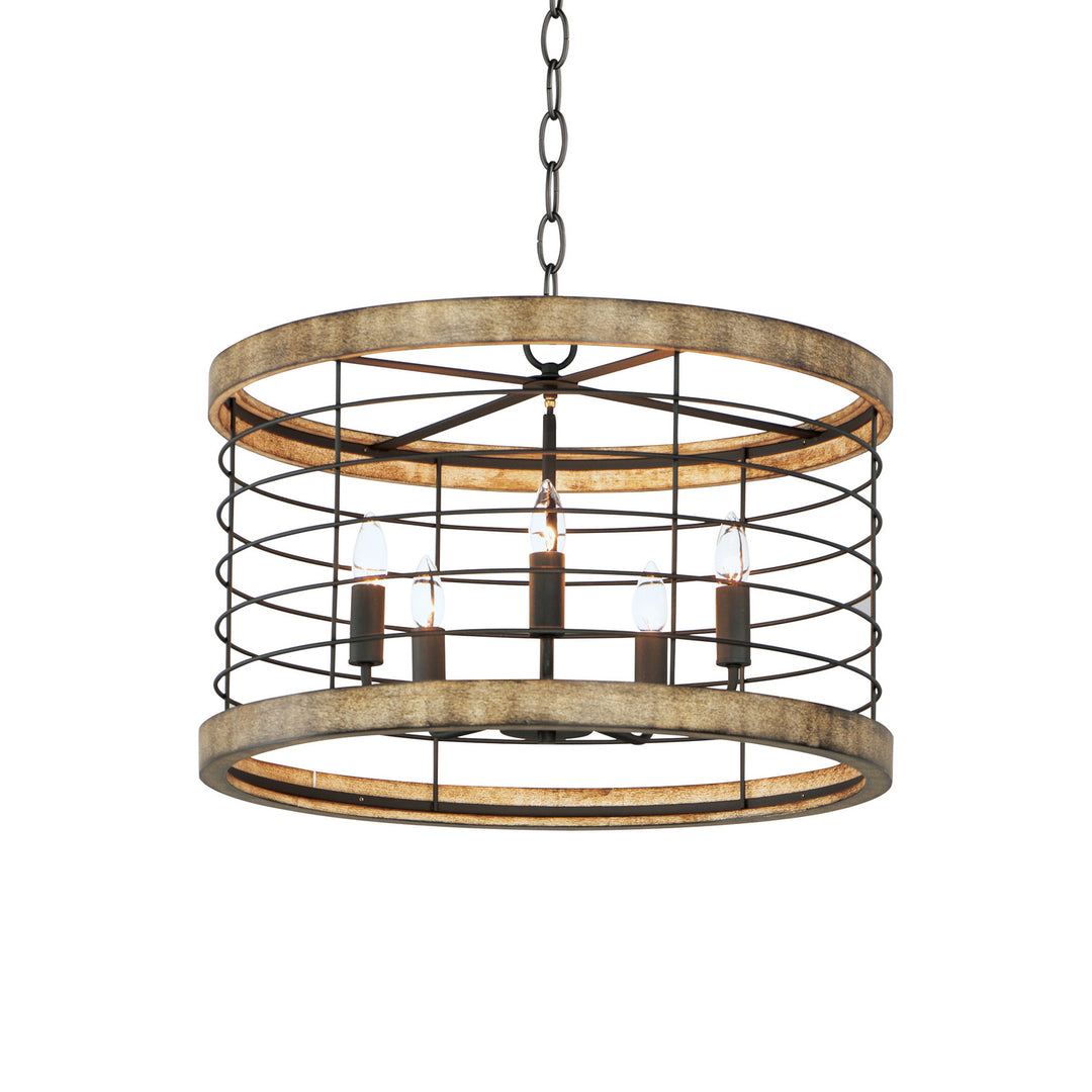 Maxim Homestead 12515DWBK Chandelier Light - Driftwood / Black