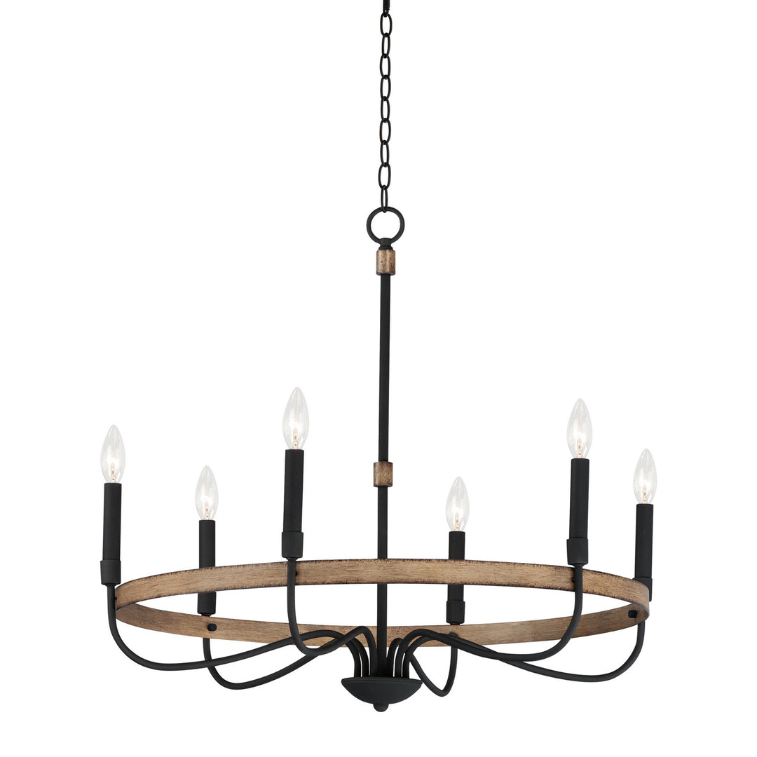 Maxim Franklin 14446DWBK Chandelier Light - Driftwood / Black