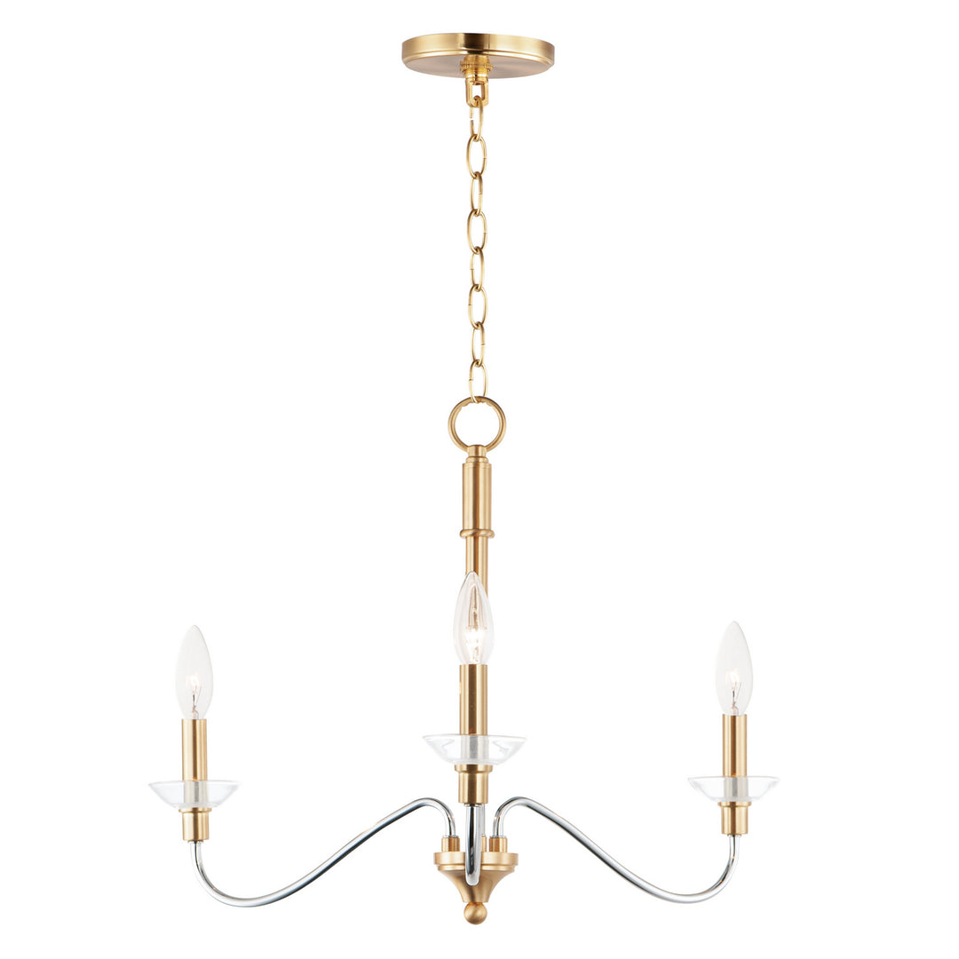 Maxim Clarion 25373CLPCSBR Chandelier Light - Polished Chrome / Satin Brass