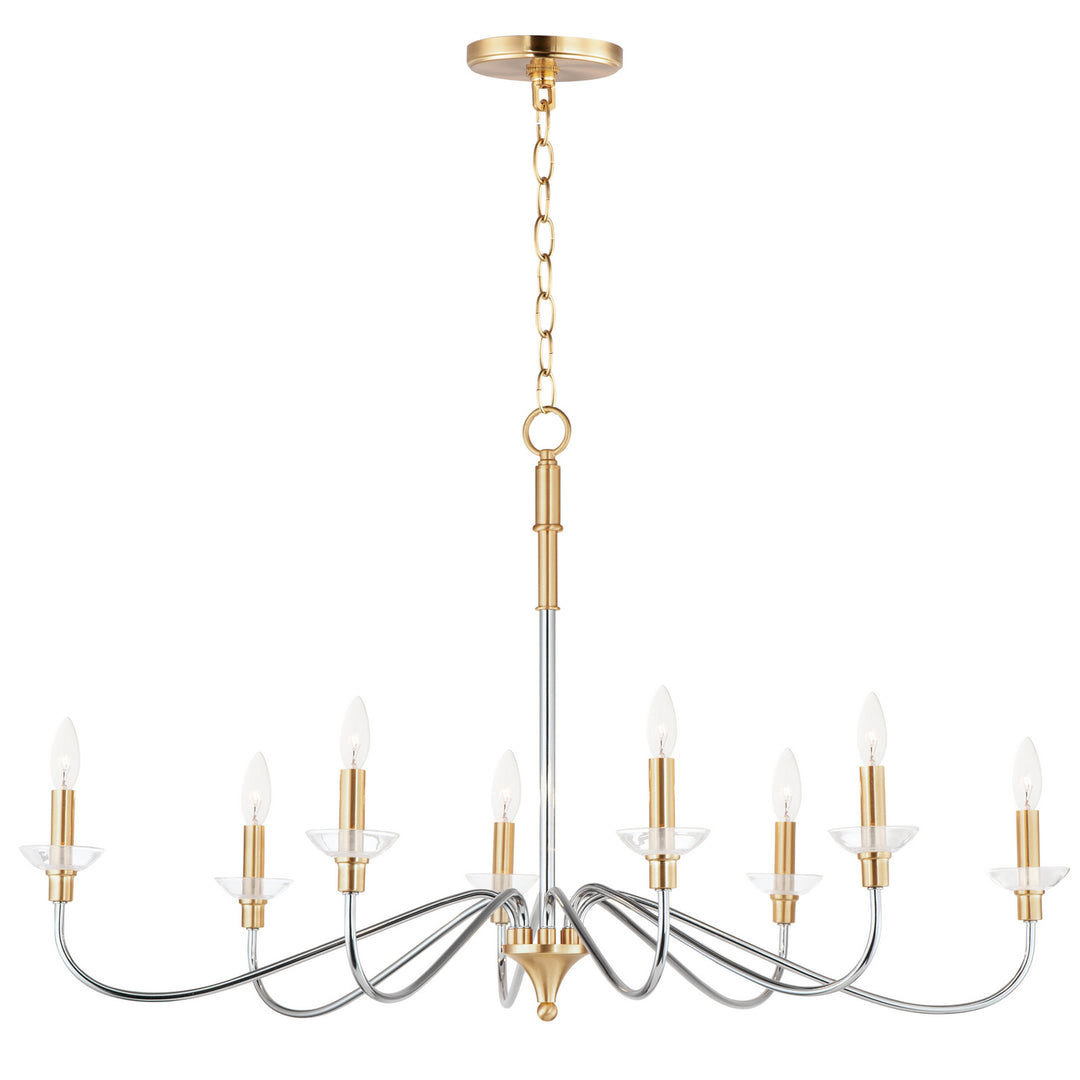 Maxim Clarion 25378CLPCSBR Chandelier Light - Polished Chrome / Satin Brass