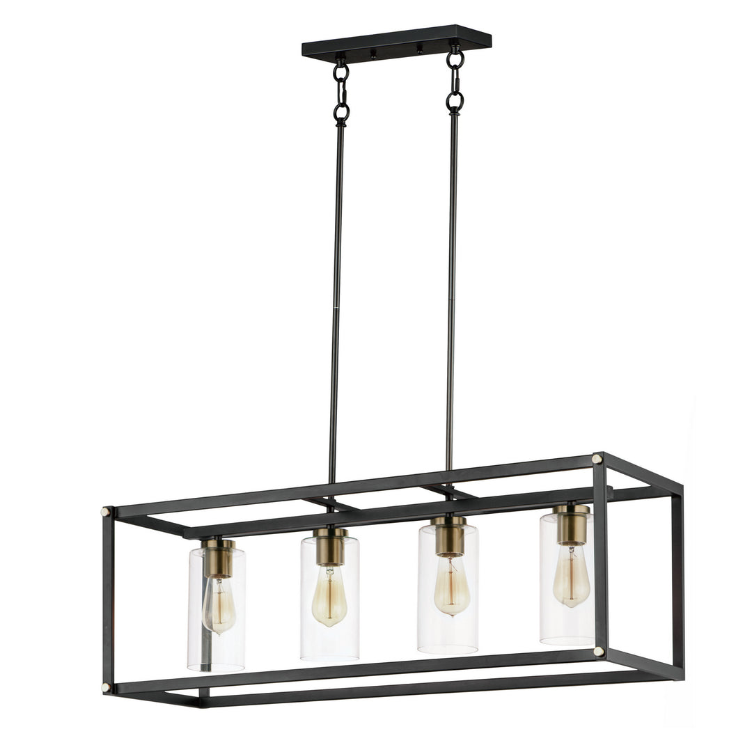 Maxim Capitol 2644BKAB Pendant Light - Black / Antique Brass