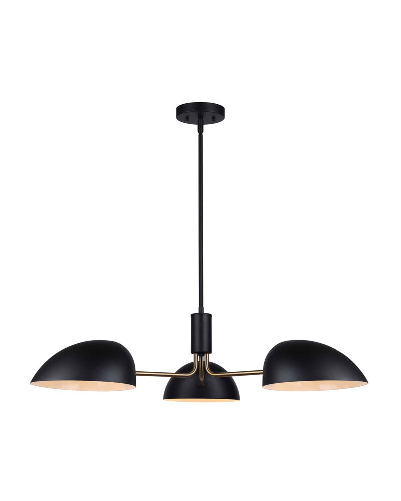 Canarm  ICH1054A03BKG Chandelier Light - Black And Gold